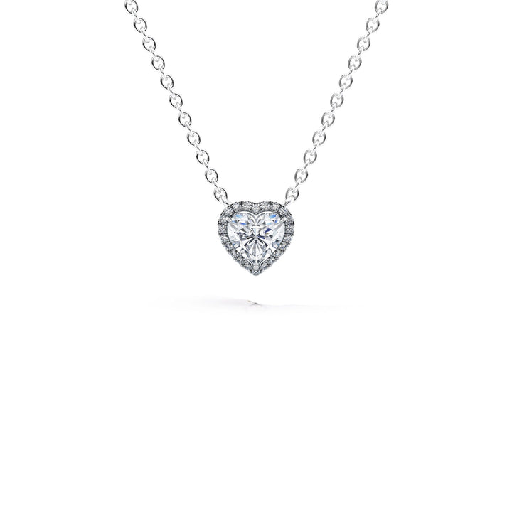 0.70 Carat Heart Shape Diamond Micropavé Pendant