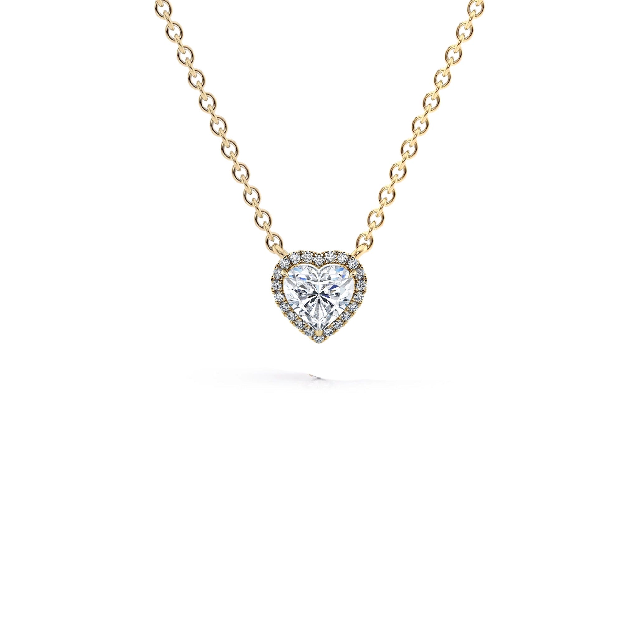0.70 Carat Heart Shape Diamond Micropavé Pendant