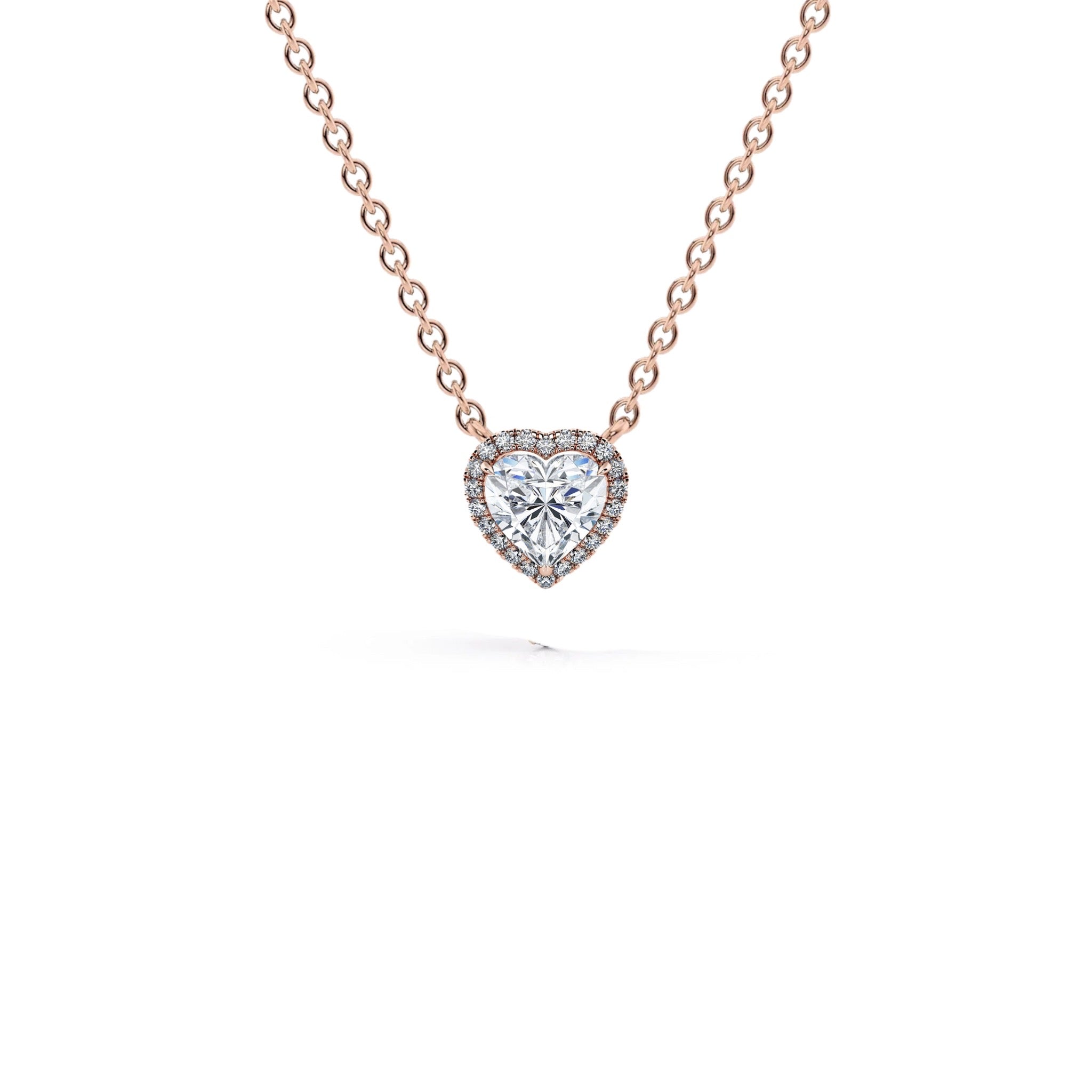 0.70 Carat Heart Shape Diamond Micropavé Pendant