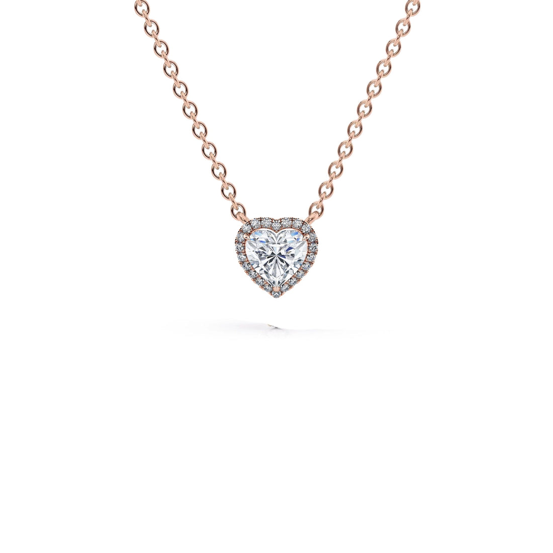 0.70 Carat Heart Shape Diamond Micropavé Pendant