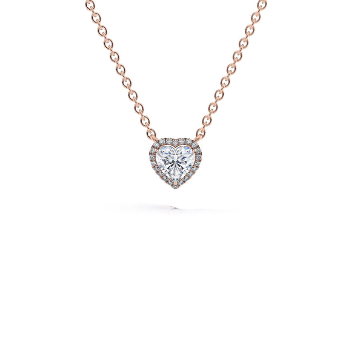 0.70 Carat Heart Shape Diamond Micropavé Pendant