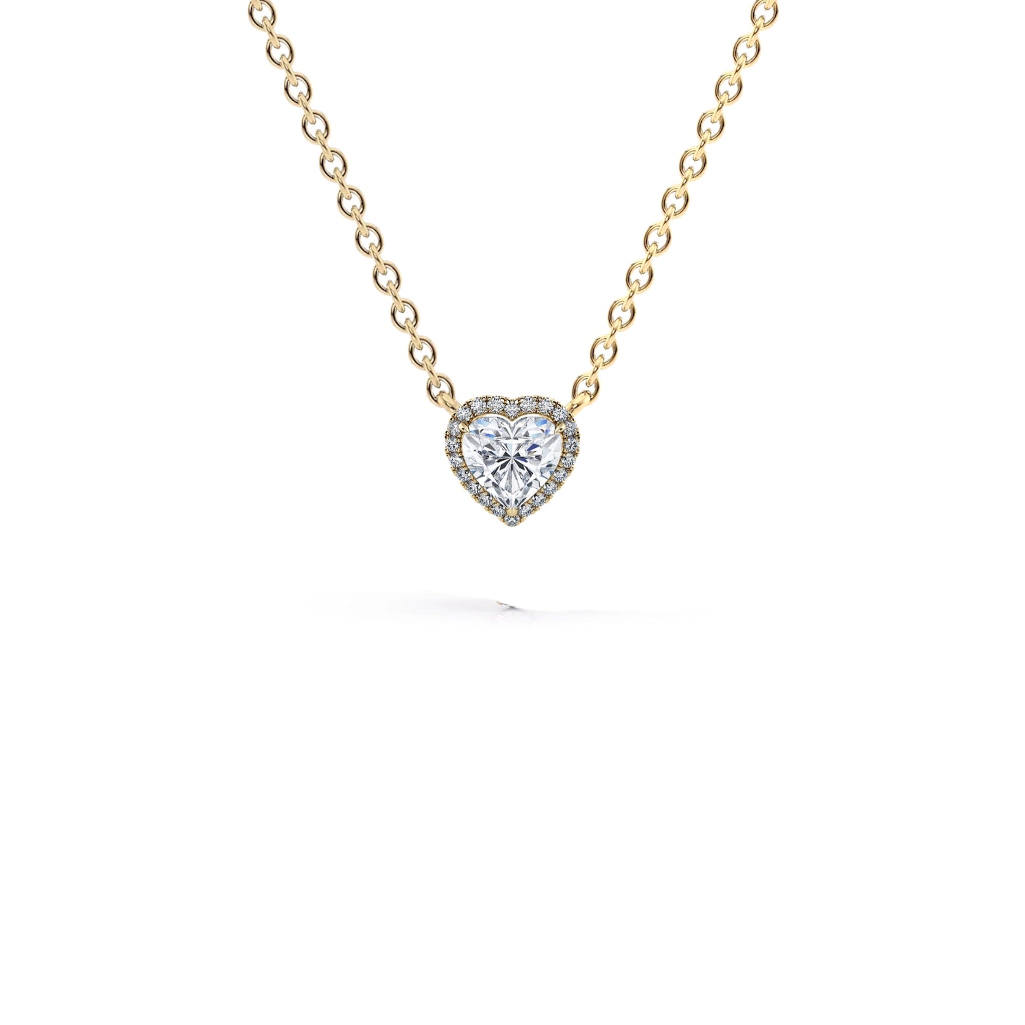 0.50 Carat Heart Shape Diamond Micropavé Pendant