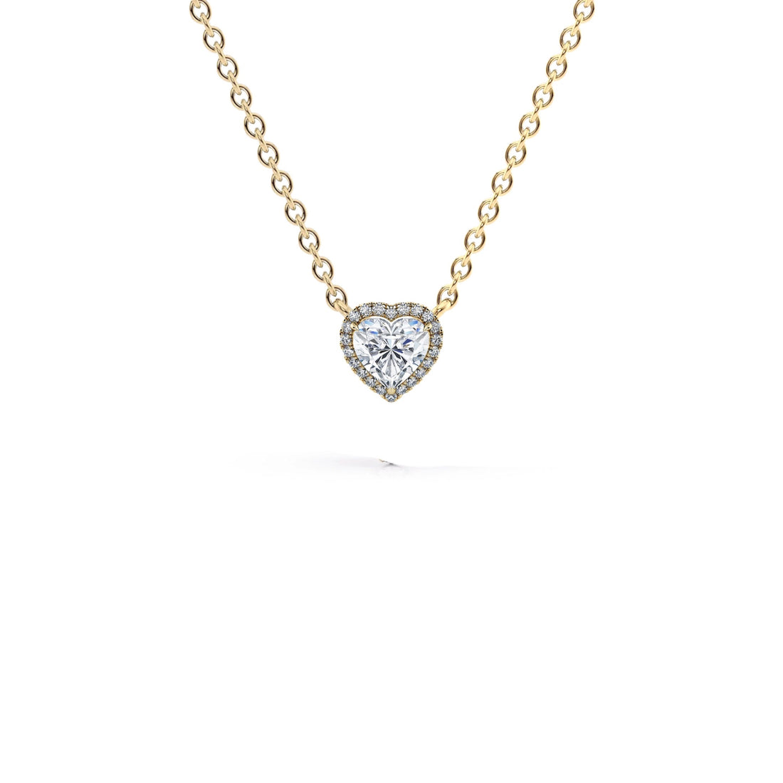 0.50 Carat Heart Shape Diamond Micropavé Pendant