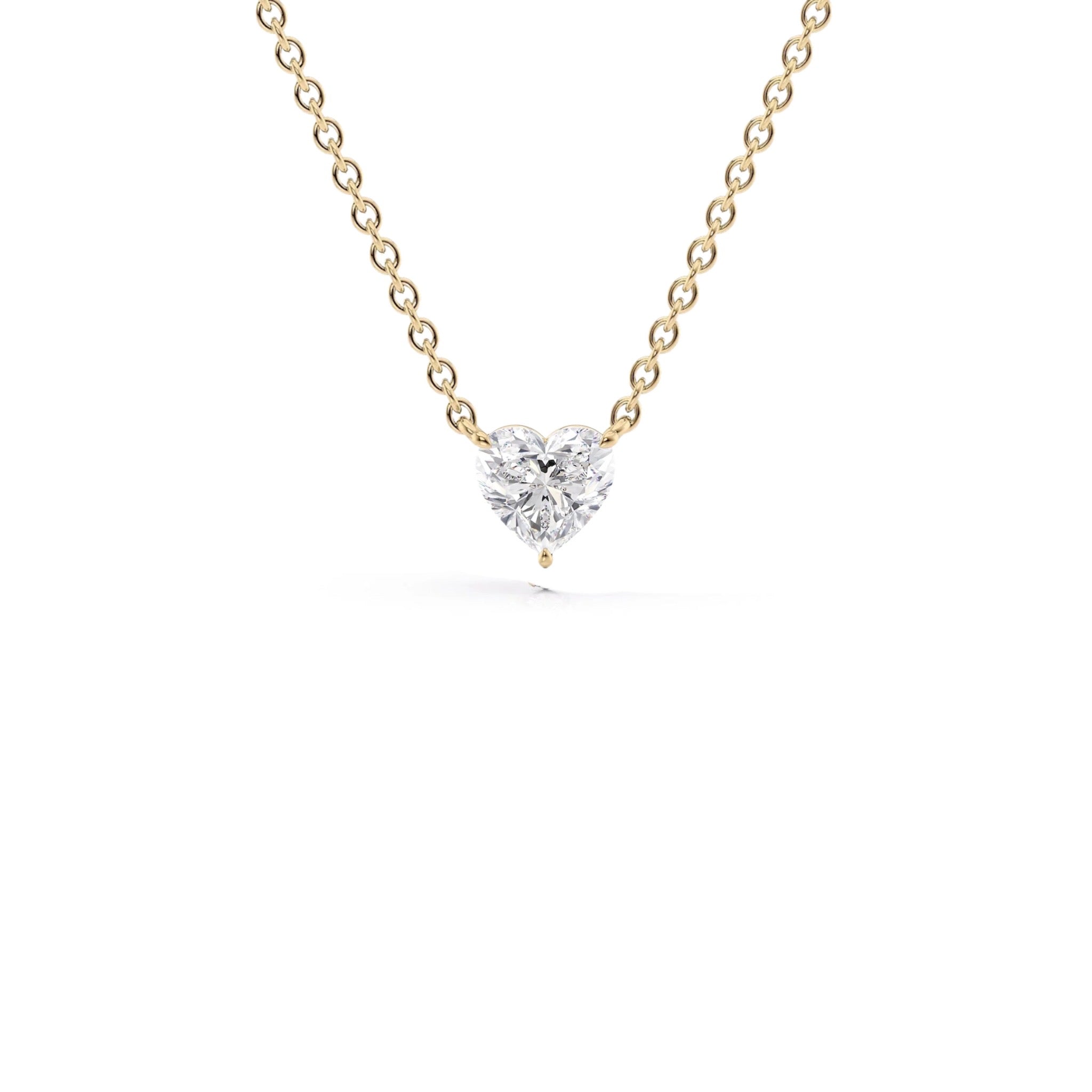 1.00 Carat Heart Shape Diamond Solitaire Pendant