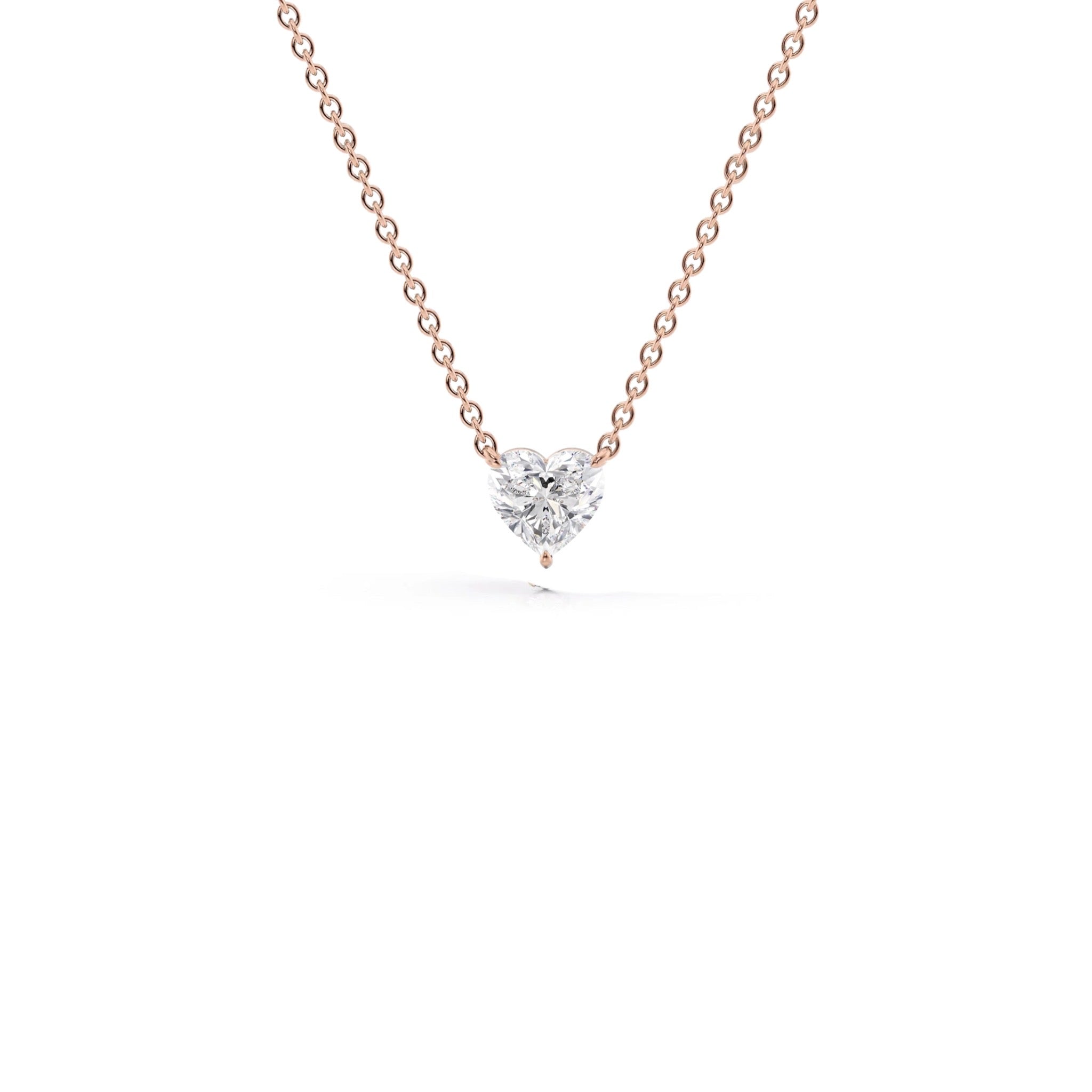 1.00 Carat Heart Shape Diamond Solitaire Pendant