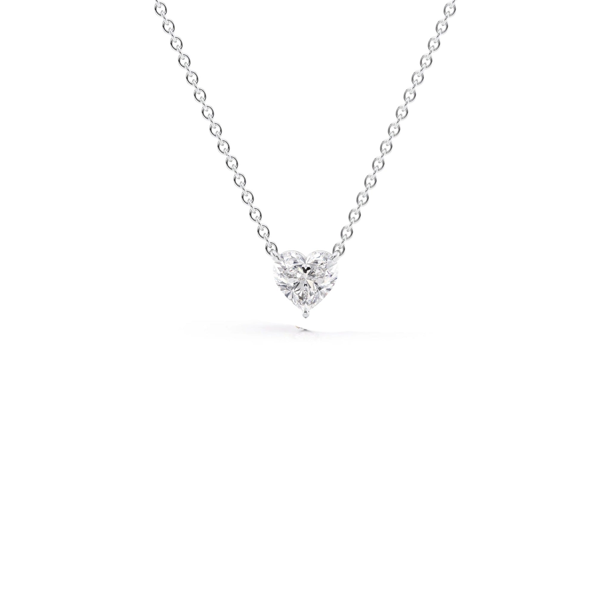 0.70 Carat Heart Shape Diamond Solitaire Pendant