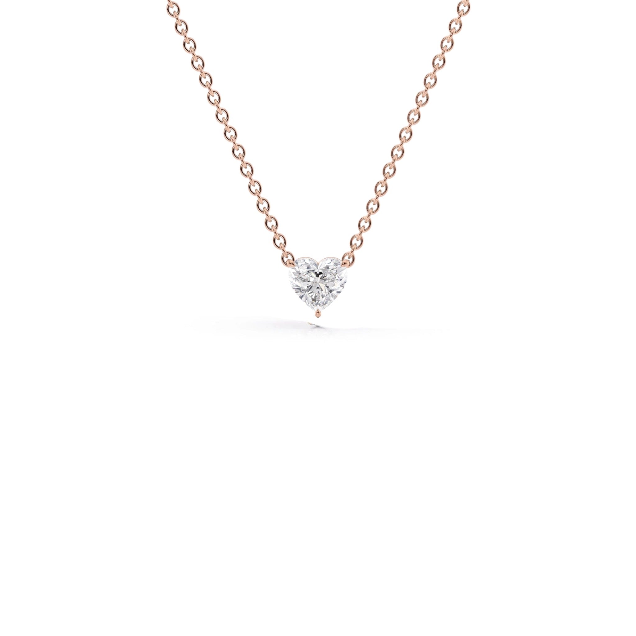 0.70 Carat Heart Shape Diamond Solitaire Pendant