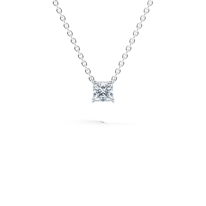 1.00 Carat Princess Shape Diamond Solitaire Pendant