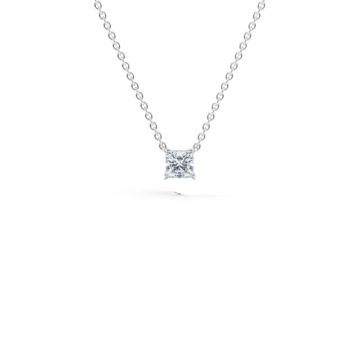 0.50 Carat Princess Shape Diamond Solitaire Pendant