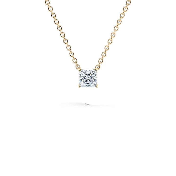 1.00 Carat Princess Shape Diamond Solitaire Pendant