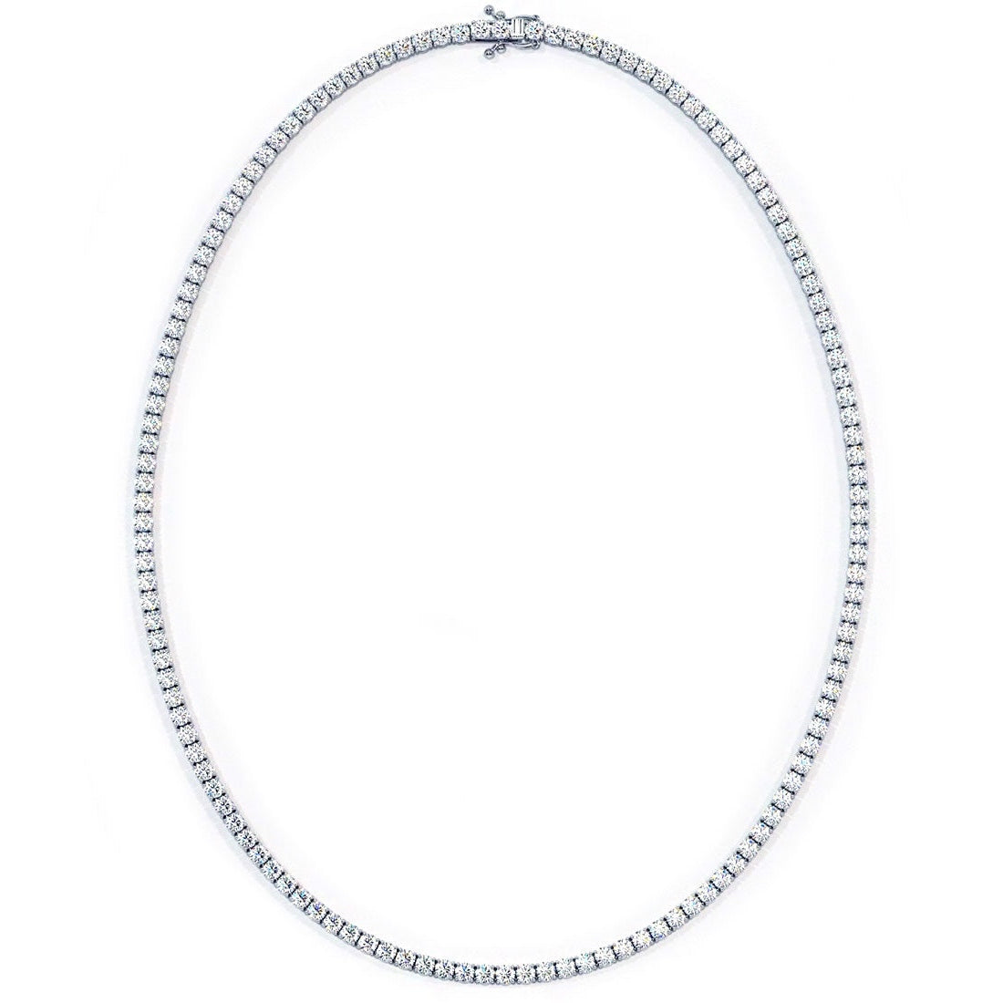 12.70 Carat Round Brilliant Riviera Diamond Necklace