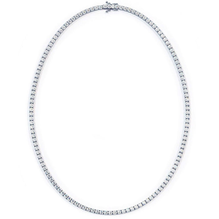 12.70 Carat Round Brilliant Riviera Diamond Necklace