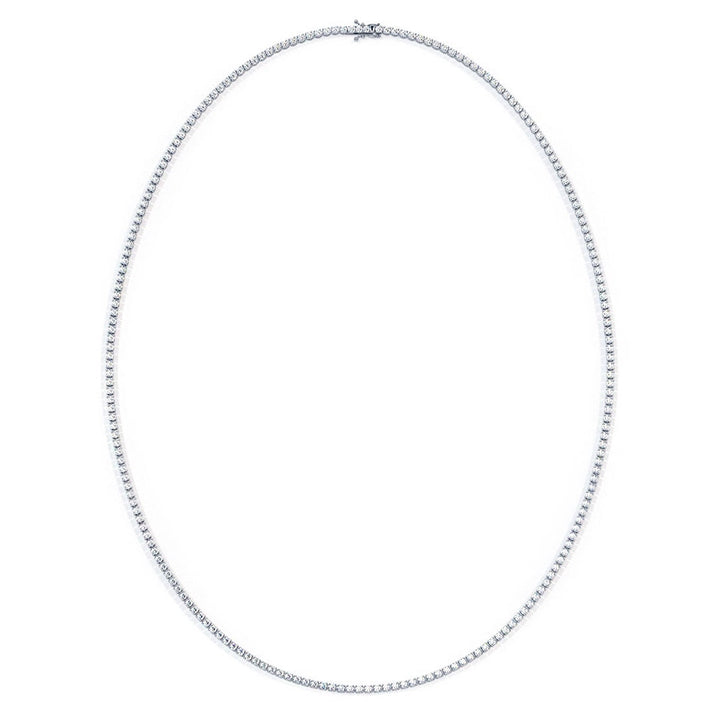 3.80 Carat Round Brilliant Riviera Diamond Necklace