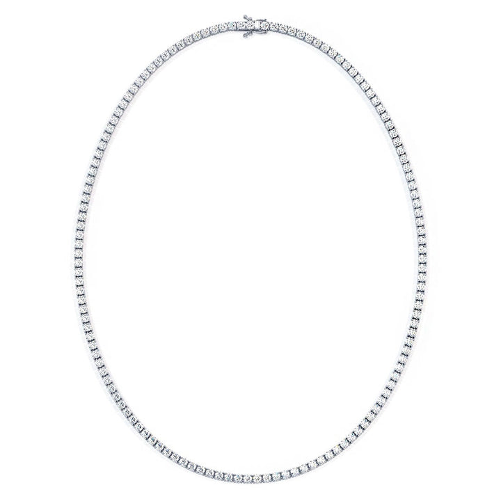 10.81 Carat Round Brilliant Riviera Diamond Necklace