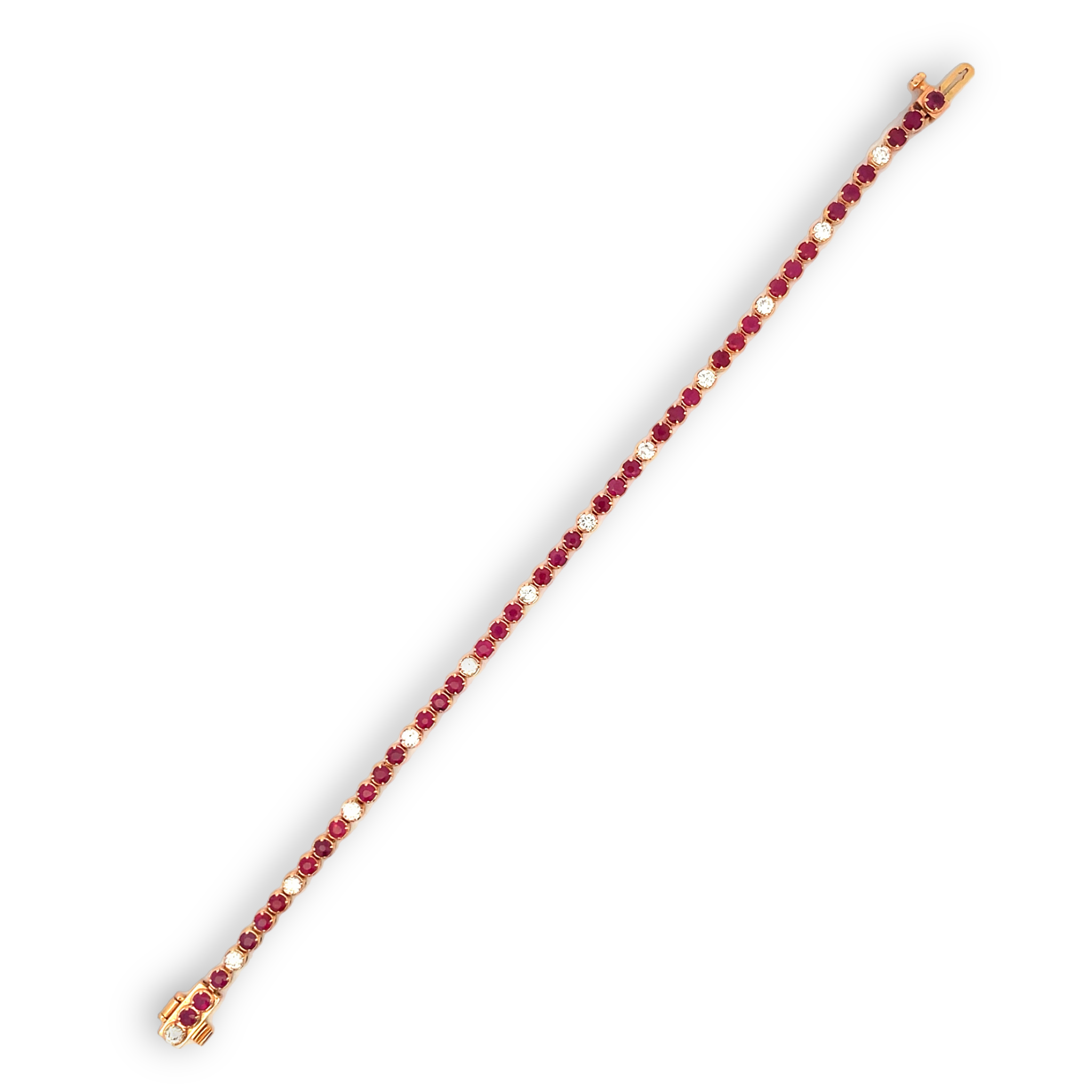 The Cherry - Ruby And Diamonds Tennis Bracelet