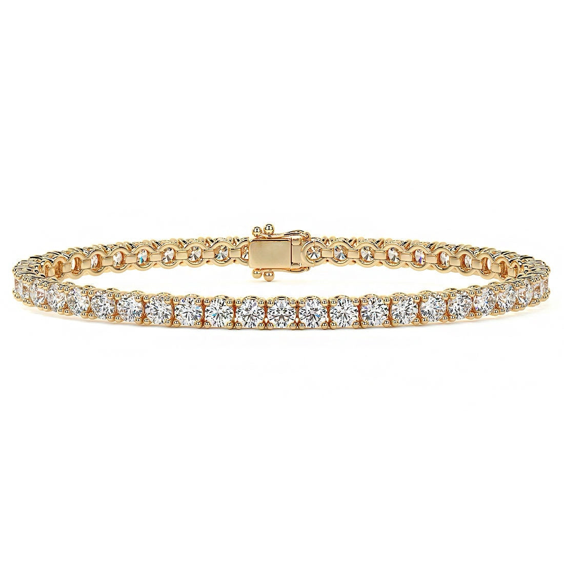 7.00CTW Round Brilliant Diamonds Tennis Bracelet
