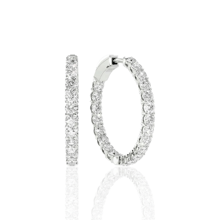 Inside Out Diamond Hoop Earrings