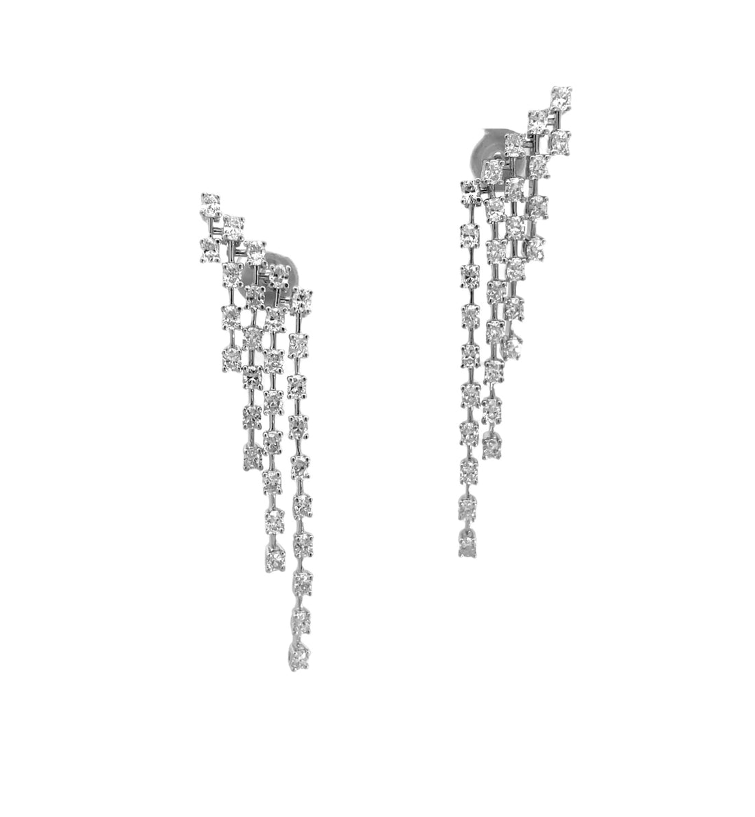 A Waterfall Oval Cut Earrings